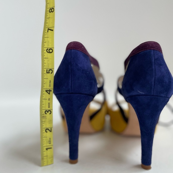 Boden Heels EU 38 Yellow Peep Toe Heels - Picture 5 of 7